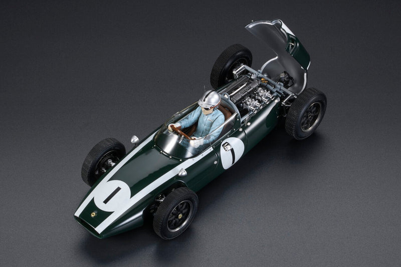 ギャラリービューアに画像をロードする, 【予約】2026年発売予定 Cooperクーパー T53 #1 Jack Brabham 1960 イギリスGP シルバーストーン優勝車 ドライバーフィギュア付 500台限 / GP Replicas 1/18 ミニカー