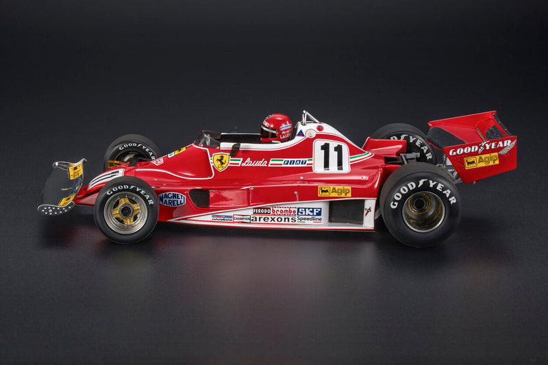 ギャラリービューアに画像をロードする, 【予約】2025年発売予定FERRARI F1 312T2B TEAM SCUDERIA FERRARI SPA SEFAC N 11 WORLD CHAMPION 3rd BRAZILIAN GP フィギィア付き 1977 NIKI LAUDA RED WHITE/GP Replicas 1/18ミニカー