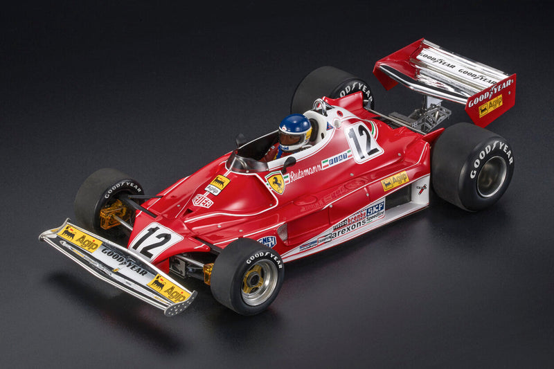 ギャラリービューアに画像をロードする, FERRARI F1 312T2B N12 優勝 ブラジルGP 1977 C.ロイテマン パイロットフィギュア付 レッド ホワイト/ GP Replicas 1/18 ミニカー