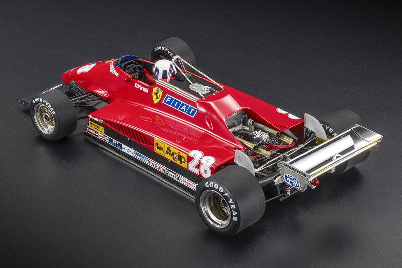 ギャラリービューアに画像をロードする, FERRARI F1 126C2 late version 28号車 1982年 オランダ ZANDVOORT GP 優勝 D.PIRONI ドライバーフィギュア付 レッド/ GP Replicas 1/18 ミニカー