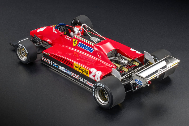 ギャラリービューアに画像をロードする, FERRARI F1 126C2 N 28 POLE POSITION AND 3rd MONZA ITALY GP フィギュア付き 1982 MARIO ANDRETTI - RED/GP Replicas 1/18ミニカー