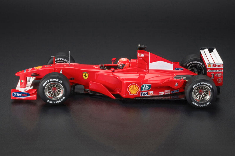 ギャラリービューアに画像をロードする, 【予約】FERRARI F1 F2000 No.3 2000 日本GP 優勝 ワールドチャンピオン M.シューマッハ フィギュア付 レッド ホワイト/ GP Replicas 1/18 ミニカー