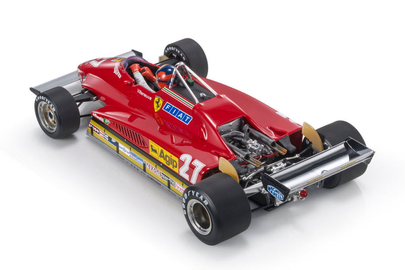 ギャラリービューアに画像をロードする, 【予約】12月以降発売予定FERRARI F1 126C2 N 27 ベルギー ゾルダーGP ベルギー ラスト予選 (パイロットフィギュア付き) 1982 ジル・ヴィルヌーヴ レッド/ GP Replicas 1/18 ミニカー