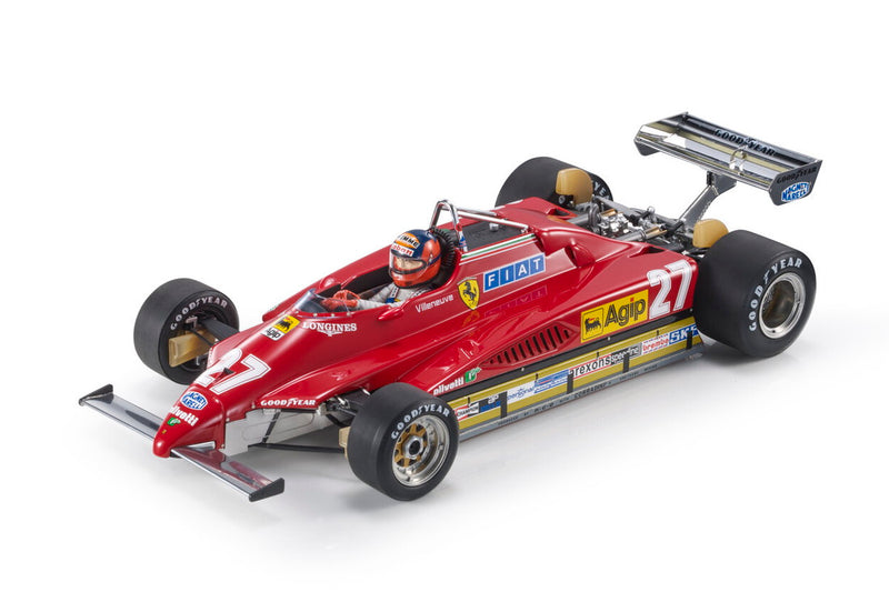 ギャラリービューアに画像をロードする, 【予約】12月以降発売予定FERRARI F1 126C2 N 27 ベルギー ゾルダーGP ベルギー ラスト予選 (パイロットフィギュア付き) 1982 ジル・ヴィルヌーヴ レッド/ GP Replicas 1/18 ミニカー