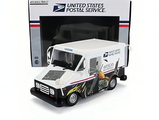 GRUMMAN LLV トラック バン USPS 郵便配達車 2010 ホワイト/ブラック/ Greenlight 1/18 ミニカー