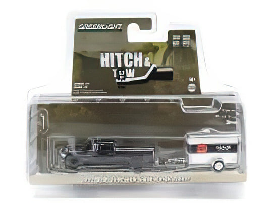DODGE RAM 2500 PICK-UP UPS 2023 WITH TRAILER BLACK WHITE/Greenlight 1/64ミニカー