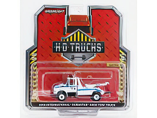 INTERNATIONAL DURASTAR 4400 TOW TRUCK CARRO ATTREZZI NYPD WRECKER ROAD SERVICE 2019 WHITE BLUE/Greenlight 1/64ミニカー