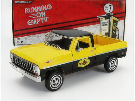 FORD USA F100 PICKUP PENNZOIL 1969 BLACK YELLOW/GREENLIGHT 1/24ミニカー