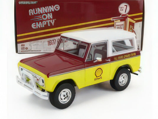 FORD USA BRONCO SHELL OIL 1977 YELLOW RED WHITE/GREENLIGHT 1/24ミニカー