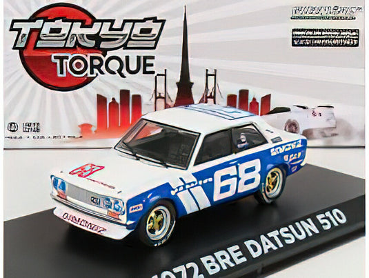 DATSUN 510 BRE N 68 RACING 1972 P.GREGG WHITE BLUE/Greenlight 1/43ミニカー