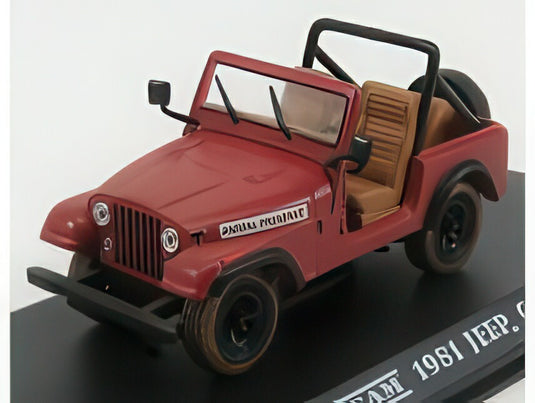 JEEP CJ-7 オープン アニマルプリザーブ 1995 特攻野郎Aチーム レッド/ Greenlight 1/43 ミニカー