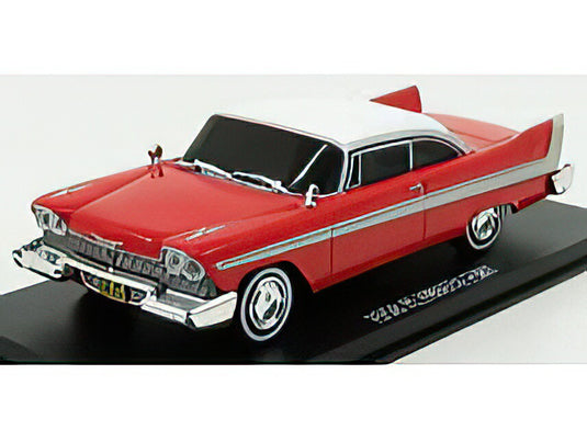 PLYMOUTH FURY COUPE 1958 BLACK WINDOWS EVIL VERSION CHRISTINE LA MACCHINA INFERNALE RED WHITE/Greenlight 1/43ミニカー TVシリーズ