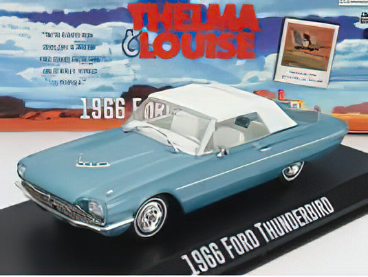 FORD USA THUNDERBIRD CABRIOLET CLOSED 1966 THELMA & LOUISE LIGHT BLUE MET WHITE/Greenlight 1/43ミニカー