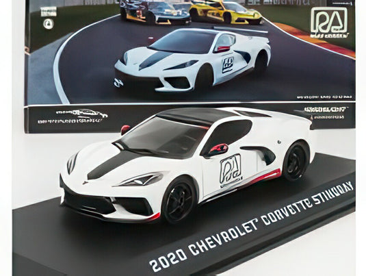 CHEVROLET コルベット C8 オフィシャルペースカー ロードアメリカ 2020 ホワイト/ Greenlight 1/43 ミニカー