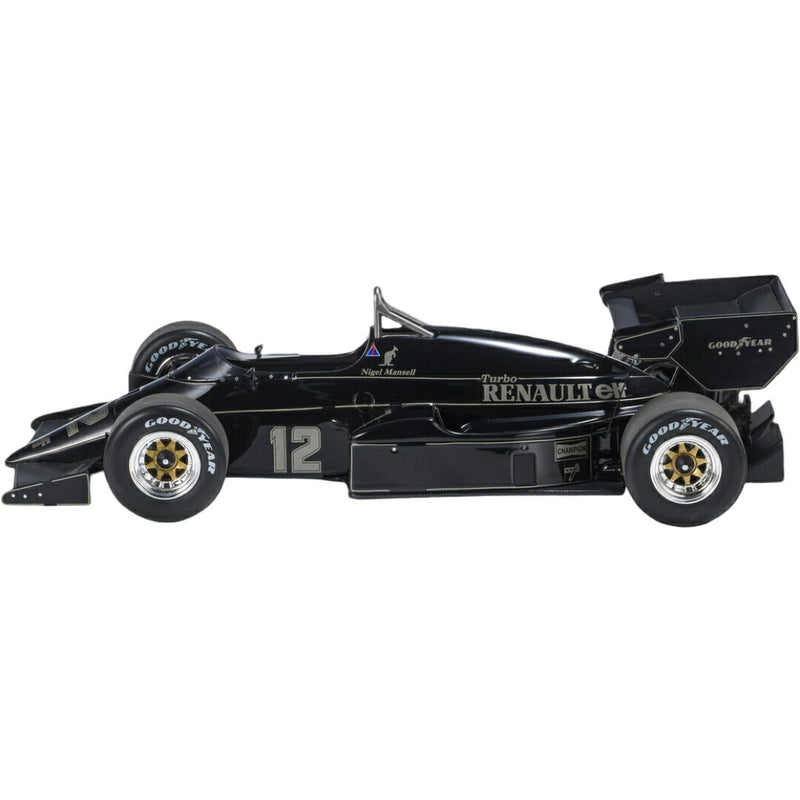 ギャラリービューアに画像をロードする, Lotusロータス F1 95T #12 Season 1984 Nigel Mansell ナイジェル・マンセル ブラック / GP Replicas 1/18 ミニカー