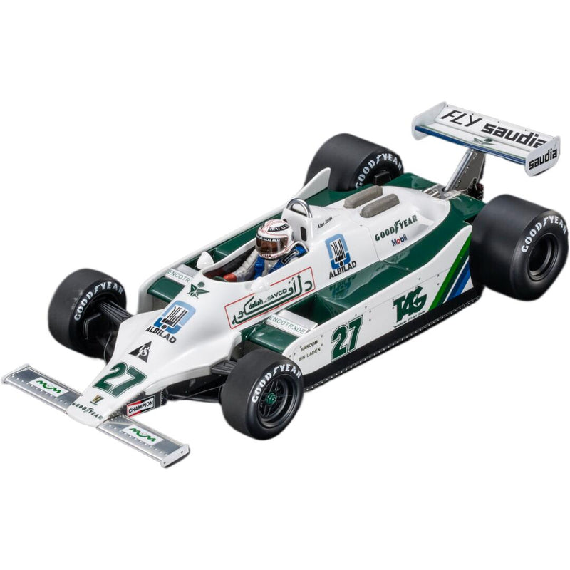 ギャラリービューアに画像をロードする, Williamsウィリアムズ F1 FW07 Ford #27 Winner Dutch GP 1979 With Pilot Figure Alan Jones ホワイト / GP Replicas 1/18 ミニカー