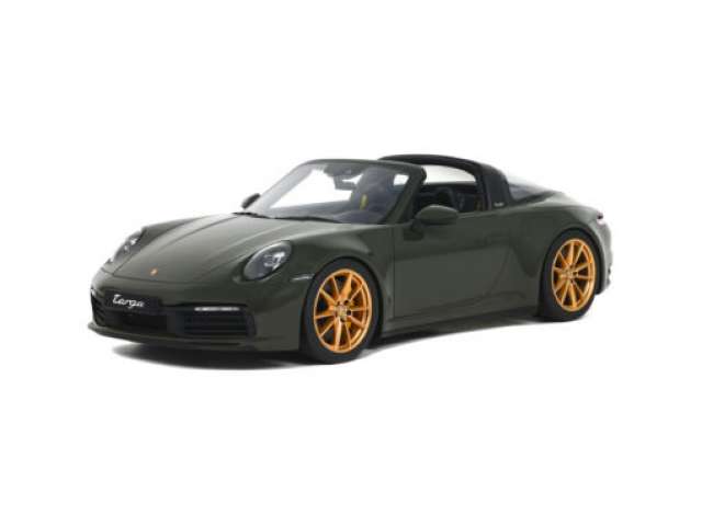 ギャラリービューアに画像をロードする, 2020 Porsche 911 (992) Targa 4S レジンシリーズ pts black olive green/GT SPIRIT 1/18ミニカー