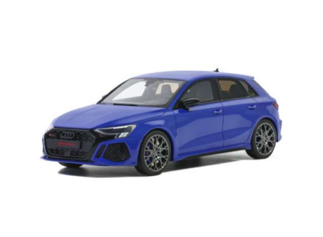 ギャラリービューアに画像をロードする, 2022 Audi RS 3 Sportback Performance Edition レジンシリーズ nogaro blue/GT SPIRIT 1/18ミニカー