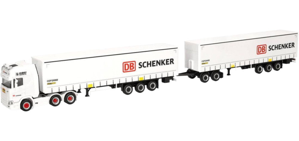 herpa トレーラー２台セット DB Schenker Scania CR 20 HD 冷凍セミトレーラー + 2ndトレーラー