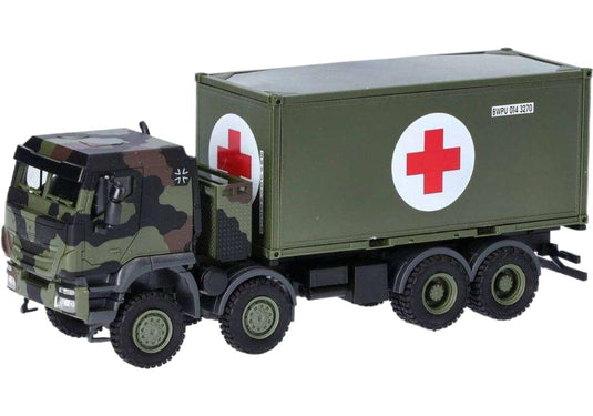 ドイツ連邦軍 Rotes Kreuz Iveco Trakker トラック / Herpa 1/87 建設機械模型 工事車両