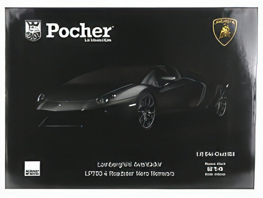 LAMBORGHINI AVENTADOR LP7004 ROADSTER 2013 NERO NEMESIS MATT BLACK/POCHER 1/8ミニカー