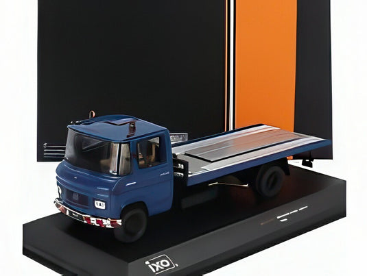 メルセデス ベンツ L608D トラック 2軸 1980 - カロ アトレッツィ (レッカー車) ロードサービス - ブルー/ IXO 1/43 ミニカー