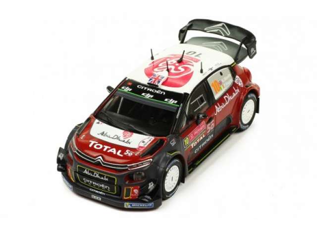 ギャラリービューアに画像をロードする, 2018 Citroen C3 WRC #10 ミーク/ネーグル ラリーWM ポルトガル レッド/ブラックミニカー/ IXO1/43