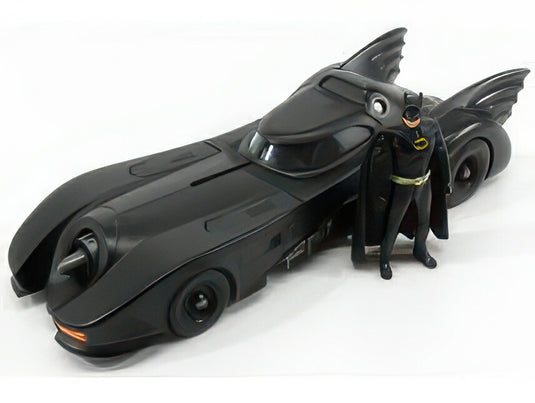 BATMAN BATMOBILE MOVIE 1989 WITH BATMAN FIGURE MATT BLACK/JADA 1/24ミニカー