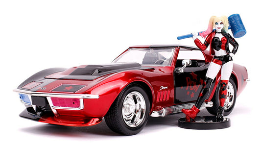 1969 Corvette Stingray ハーレイクイン フィギュア付き ミニカー / JADA 1/24