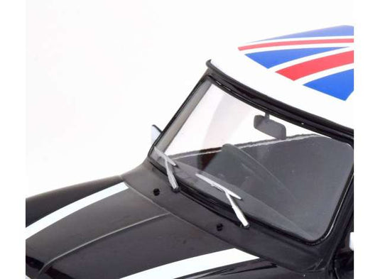 Mini Cooper with Union Jack, black/white/KK-SCALE 1/12ミニカー
