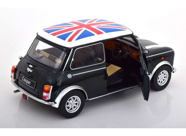 ギャラリービューアに画像をロードする, Mini Cooper with Union Jack, green/white/KK-SCALE 1/12ミニカー