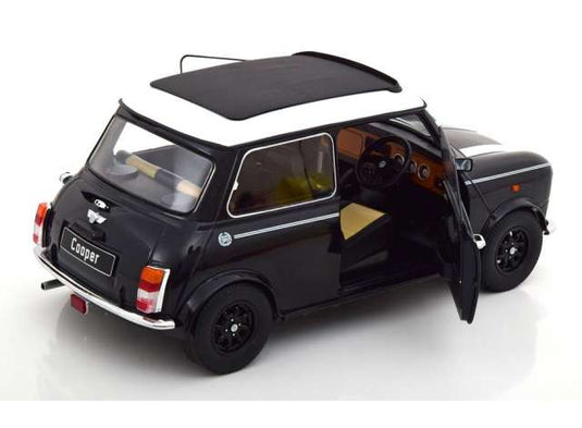 Mini Cooper Sunroof, black metallic/white/KK-SCALE 1/12ミニカー
