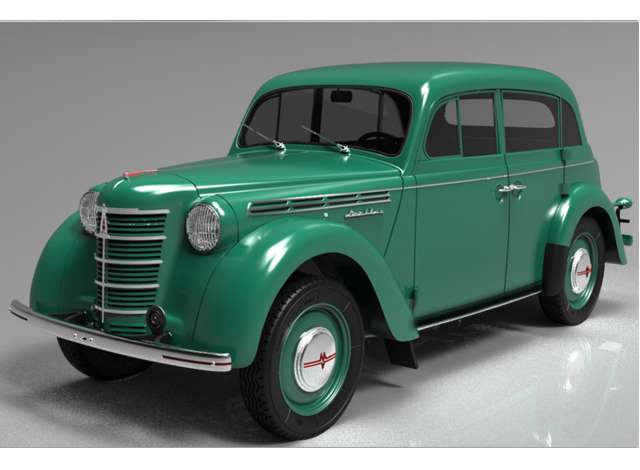 ギャラリービューアに画像をロードする, 1946 Moskvich 400-420 Diecast Series, green/KK-SCALE 1/18ミニカー 500台限定