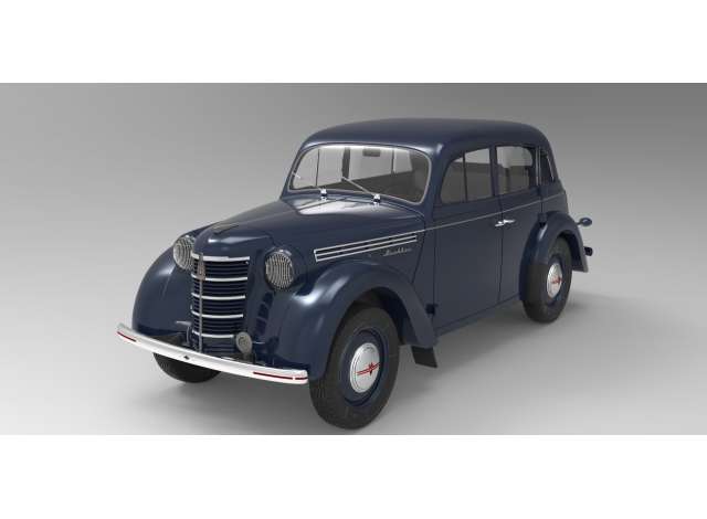 ギャラリービューアに画像をロードする, 1954 Moskvich 400-420 Diecast Series, dark blue/KK-SCALE 1/18ミニカー 200台限定