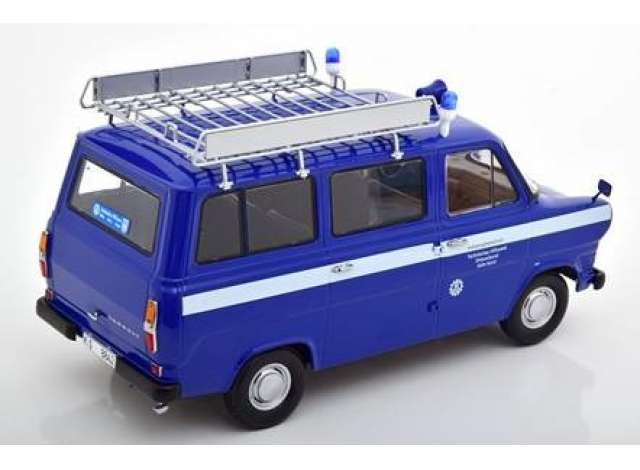 ギャラリービューアに画像をロードする, 1965 Ford Transit THW Cologne with roof rack, blue/purple/KK-SCALE 1/18ミニカー