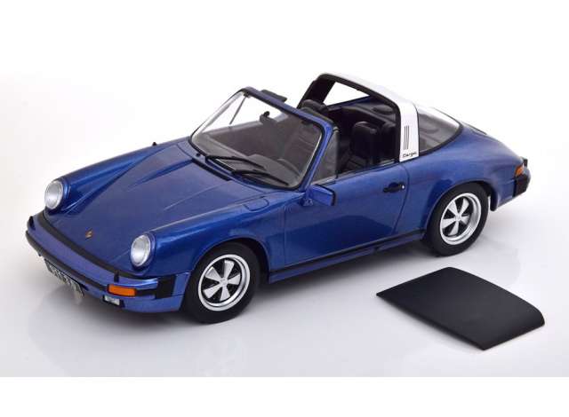 ギャラリービューアに画像をロードする, 1977 Porsche 911 Carrera 3.0 Targa with Removable Targa Roof, blue/KK-SCALE 1/18ミニカー