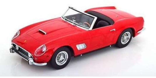 1960 フェラーリ 250 GT California Spyder ヨーロッパバージョン レッド/ブラック/ KK - Scale 1/18 ミニカー