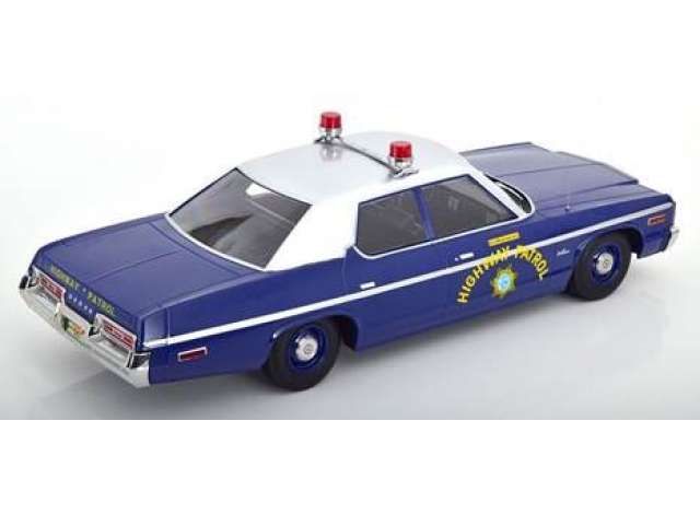 ギャラリービューアに画像をロードする, 1974 Dodge Monaco ネバダハイウェイパトロール ブルー/シルバーミニカー/ KK - Scale1/18