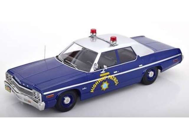 ギャラリービューアに画像をロードする, 1974 Dodge Monaco ネバダハイウェイパトロール ブルー/シルバーミニカー/ KK - Scale1/18