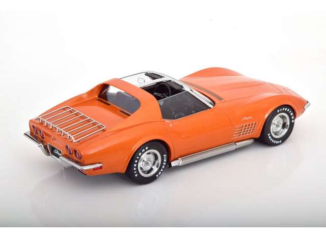 ギャラリービューアに画像をロードする, 【予約】CHEVROLET コルベット C3 1972 ルーフパーツ脱着可 オレンジ/ KK-SCALE 1/18 ミニカー