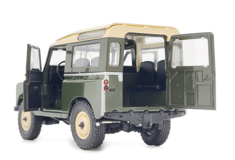 ギャラリービューアに画像をロードする, 【予約】Landrover Series 3 88 safari roof deep bronze green / margemodel 1/32 ミニカー