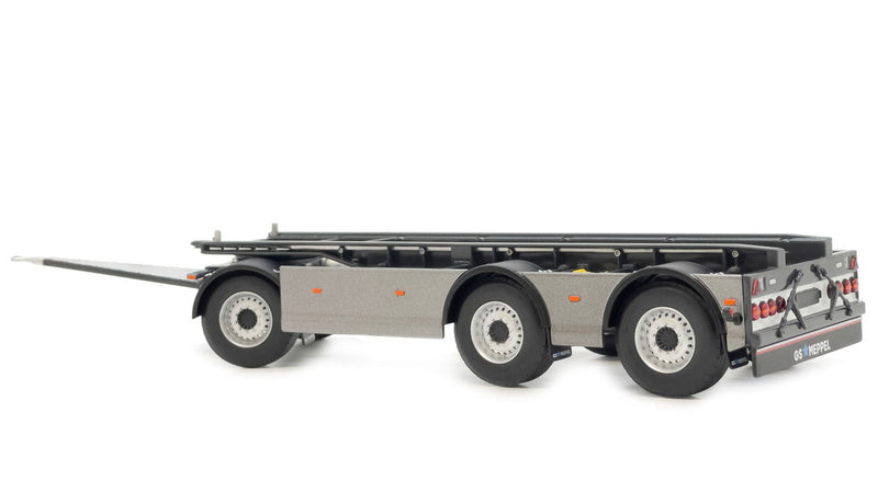 ギャラリービューアに画像をロードする, 【予約】GS Meppel フックリフト コンテナトレーラー Scania ダークグレーメタリック / margemodel 1/32 ミニカー