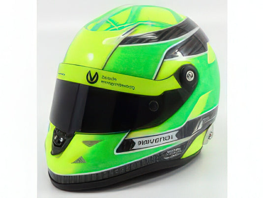 SCHUBERTH HELMET - F3 CASCO HELMET DALLARA TEAM THEODORE RACING - PREMA POWERTEAM N 4 EUROPEAN CHAMPION 2018 MICK SCHUMACHER - GREEN YELLOW/MINI HELMET 1/2ヘルメット