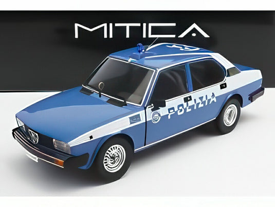 ALFA ROMEO ALFETTA 2000 POLIZIA 1978 ポリスカー ブルー/ホワイト/ MITICA-DIECAST 1/18 2台限定ミニカー