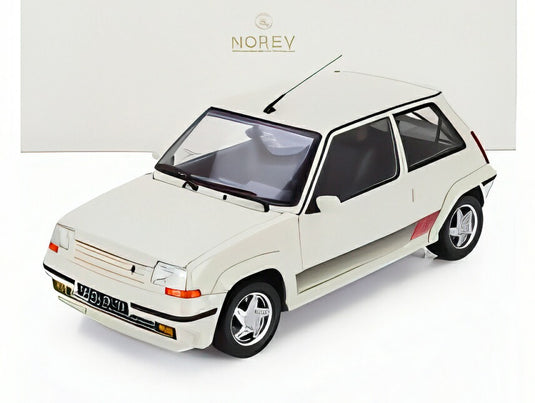 ルノー R5 シュペールサンク GT ターボ フェーズ II 1989 - パンダ ホワイト/ Norev 1/18 ミニカー