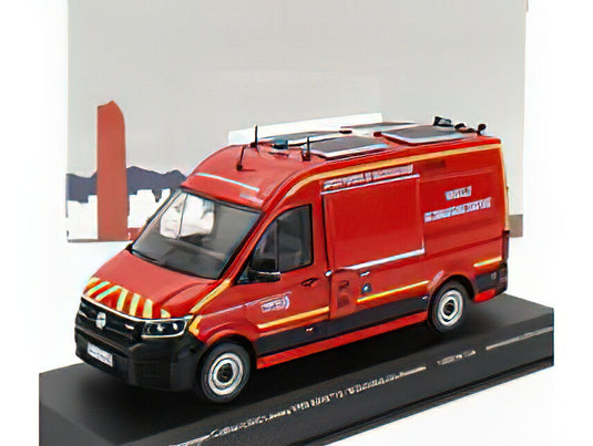 MAN TGE L2H2 VAN LANERY VRR SDIS 13 GARD VEHICULE RECONNAISSANCE ROBOTISEE BOUCHES DU RHONE SAPEURS POMPIERS 2020 RED YELLOW/ODEON 1/43ミニカー
