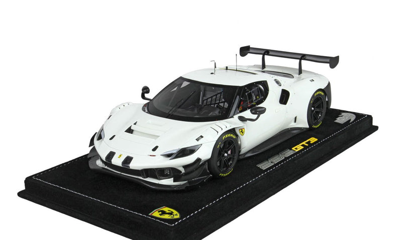 ギャラリービューアに画像をロードする, Ferrari 296 GT3 2022 - Cerchi Nero OpacoBianco Avus/BBR 1/18ミニカー