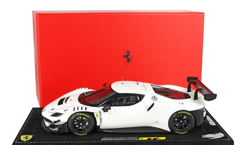 ギャラリービューアに画像をロードする, Ferrari 296 GT3 2022 - Cerchi Nero OpacoBianco Avus/BBR 1/18ミニカー