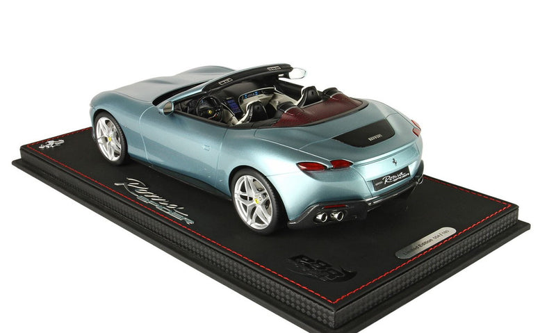 ギャラリービューアに画像をロードする, Ferrari Roma Spider Tetto ApertoCeleste Trevi Metallizzato/BBR 1/18ミニカー