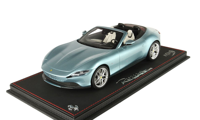 ギャラリービューアに画像をロードする, Ferrari Roma Spider Tetto ApertoCeleste Trevi Metallizzato/BBR 1/18ミニカー